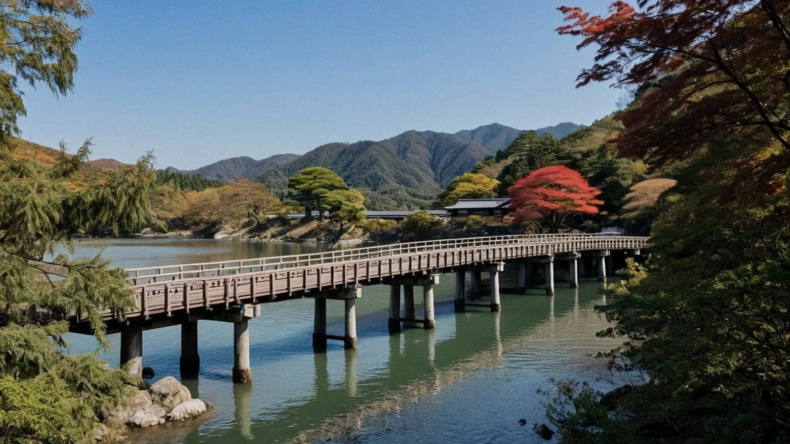嵐山渡月橋與桂川